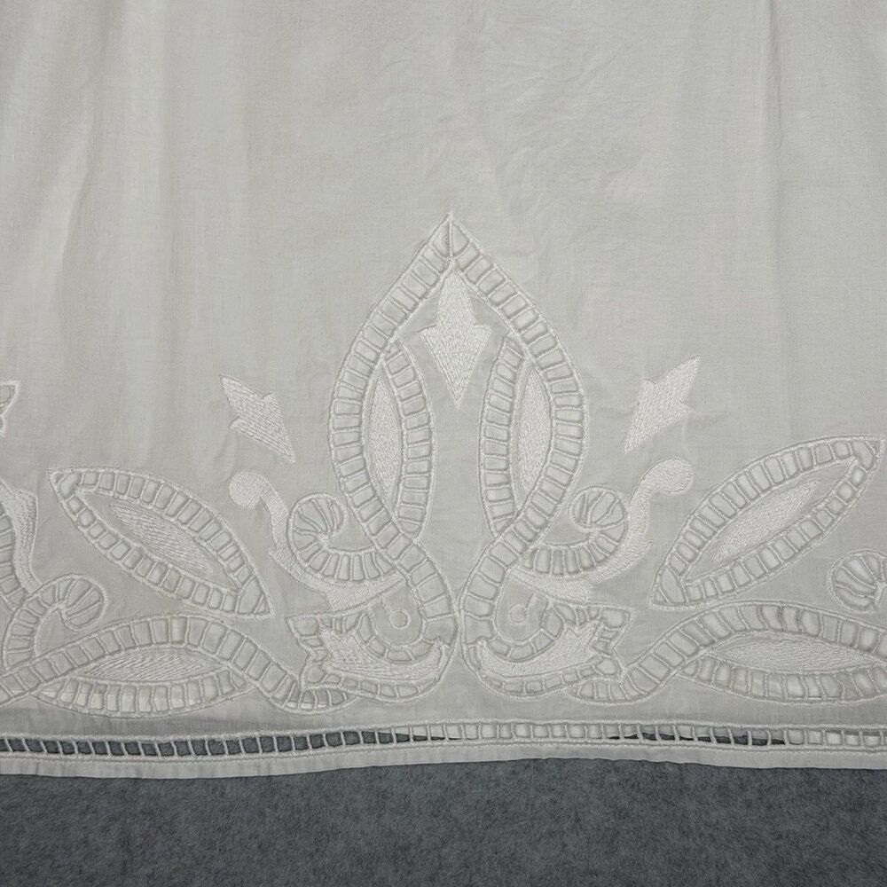 Banana Republic White Cut Out Embroidered Cami Size Small 100% Cotton Preppy - Picture 5 of 13